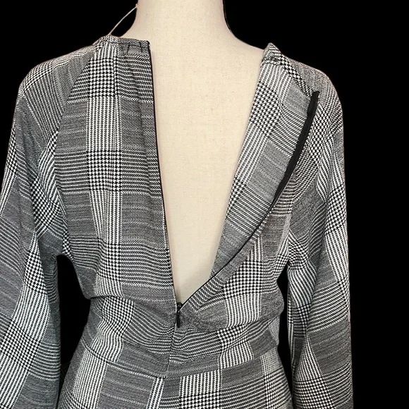 NWT Gypsies & Moondust Houndstooth Attached Wrap Skirt with Tie Dress Size L - Picture 10 of 16